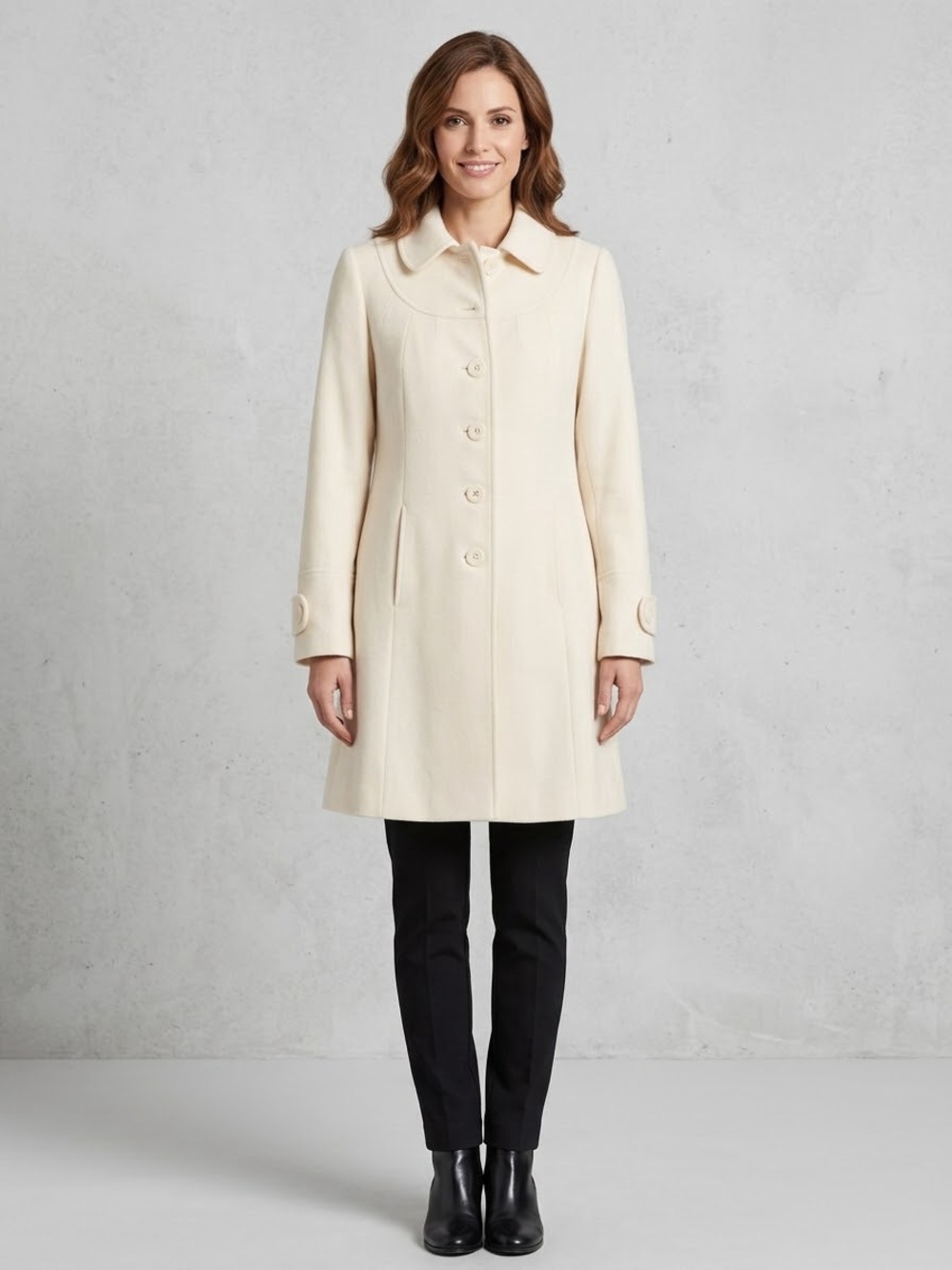 Preston & York Cream Single-Breasted Trench Coat